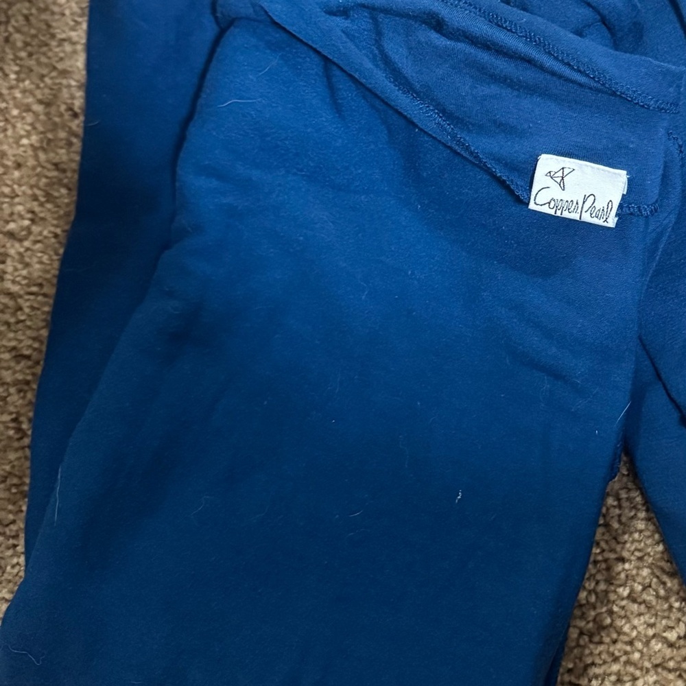 Blue copper pearl swaddle